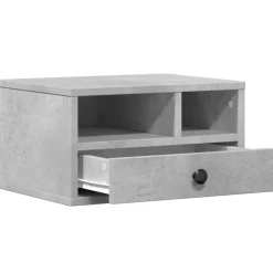 vidaXL printerstativ 40x32x22,5 cm konstrueret træ betongrå