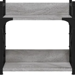 vidaXL printerstativ 40x20x40 cm 2 hylder konstrueret træ grå sonoma