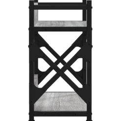 vidaXL printerstativ 40x20x40 cm 2 hylder konstrueret træ grå sonoma