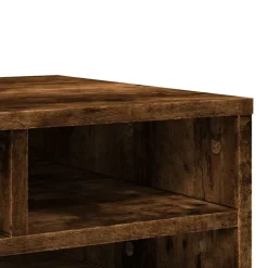 vidaXL printerstativ 49x40x22,5 cm konstrueret træ røget egetræ