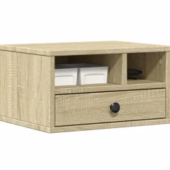 vidaXL printerstativ 40x32x22,5 cm konstrueret træ sonoma-eg