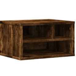 vidaXL printerstativ 40x32x22,5 cm konstrueret træ røget egetræsfarve