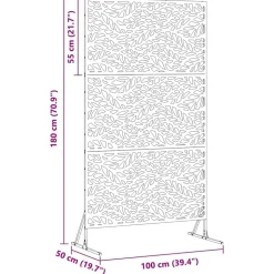 vidaXL Privatlivsskærm Antracit 100 x 50 x 180 cm Stål