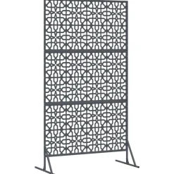 vidaXL Privatlivsskærm Antracit 100 x 50 x 180 cm Stål