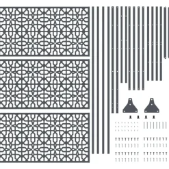 vidaXL Privatlivsskærm Antracit 100 x 50 x 180 cm Stål