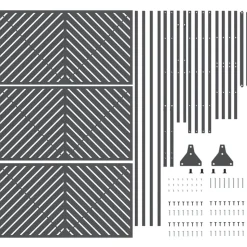 vidaXL Privatlivsskærm Antracit 100 x 50 x 180 cm Stål