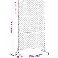 vidaXL Privatlivsskærm Antracit 100 x 50 x 180 cm Stål