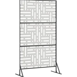 vidaXL Privatlivsskærm Grå 100 x 50 x 180 cm Stål