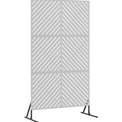 vidaXL Privatlivsskærm Grå 100 x 50 x 180 cm Stål