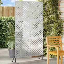 vidaXL Privatlivsskærm Grå 100 x 50 x 180 cm Stål