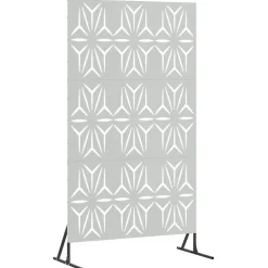 vidaXL Privatlivsskærm Grå 100 x 50 x 180 cm Stål