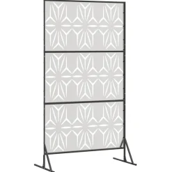vidaXL Privatlivsskærm Grå 100 x 50 x 180 cm Stål