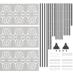 vidaXL Privatlivsskærm Grå 100 x 50 x 180 cm Stål