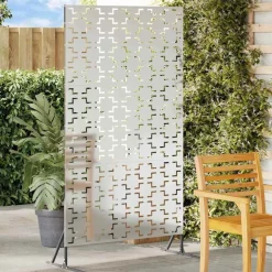 vidaXL Privatlivsskærm Grå 100 x 50 x 180 cm Stål