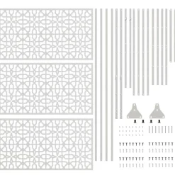 vidaXL Privatlivsskærm Grå 100 x 50 x 180 cm Stål
