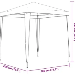 vidaXL professionelt festtelt 2x2 m antracitgrå