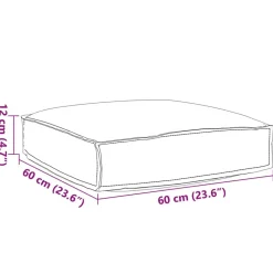 vidaXL Pude Antracit 60 x 60 x 12 cm Oxford stof