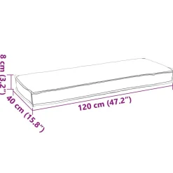 vidaXL Pude Gråbrun 120 x 40 x 8 cm Oxford stof
