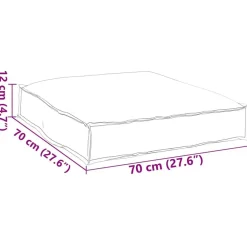 vidaXL Pude Gråbrun 70 x 70 x 12 cm Oxford stof