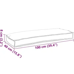 vidaXL Pude Gråbrun 100 x 40 x 8 cm Oxford stof