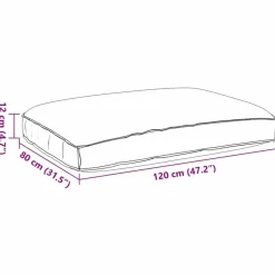vidaXL Pude Gråbrun 120 x 80 x 12 cm Oxford stof