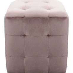 vidaXL puf 2 stk. 30 x 30 x 30 cm fløjlsstof pink
