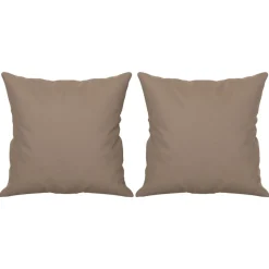 vidaXL pyntepuder 2 stk. 40x40 cm mikrofiberstof gråbrun