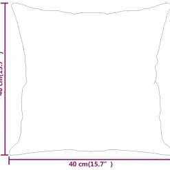 vidaXL pyntepuder 2 stk. 40x40 cm mikrofiberstof gråbrun