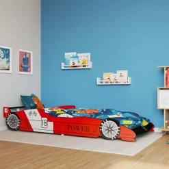 vidaXL racerbilseng til børn 90x200 cm rød