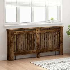 vidaXL Radiatorcover Røget eg 172 x 19 x 81,5 cm Konstrueret træ