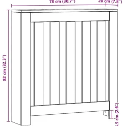 vidaXL radiatorskjuler 78x20x82 cm konstrueret træ egetræsfarvet