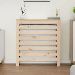 vidaXL radiatorskjuler 79,5x19x84 cm massivt fyrretræ