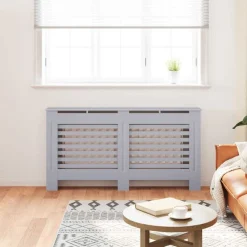 vidaXL radiatorskjuler 152x19x81,5 cm MDF antracitgrå
