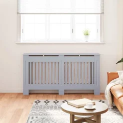 vidaXL radiatorskjuler 152x19x81,5 cm MDF antracitgrå