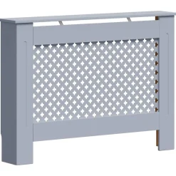 vidaXL radiatorskjuler 112x19x81,5 cm MDF antracitgrå