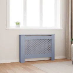 vidaXL radiatorskjuler 112x19x81,5 cm MDF antracitgrå