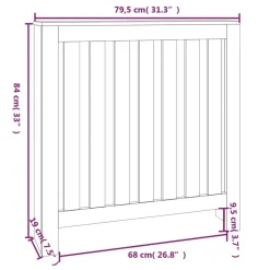 vidaXL radiatorskjuler 79,5x19x84 cm massivt fyrretræ