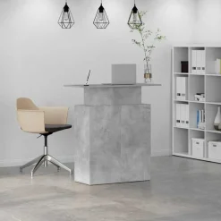vidaXL receptionsskranke 100x40x104 cm konstrueret træ beton grå