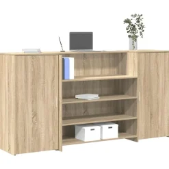 vidaXL receptionsskranke 200x50x103,5 cm konstrueret træ sonoma-eg