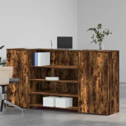 vidaXL receptionsskranke 200x50x103,5 cm røget egetræsfarve