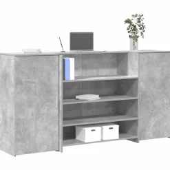 vidaXL receptionsskranke 200x50x103,5 cm konstrueret træ beton grå