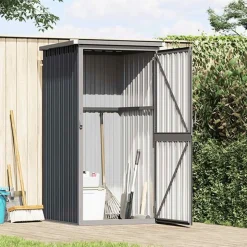 vidaXL redskabsskur til haven 88x89x161 cm galvaniseret stål antracit