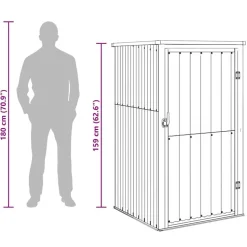 vidaXL redskabsskur til haven 88x89x161 cm galvaniseret stål antracit