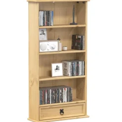 vidaXL reol Corona 52x17,5x103 cm massivt fyrretræ