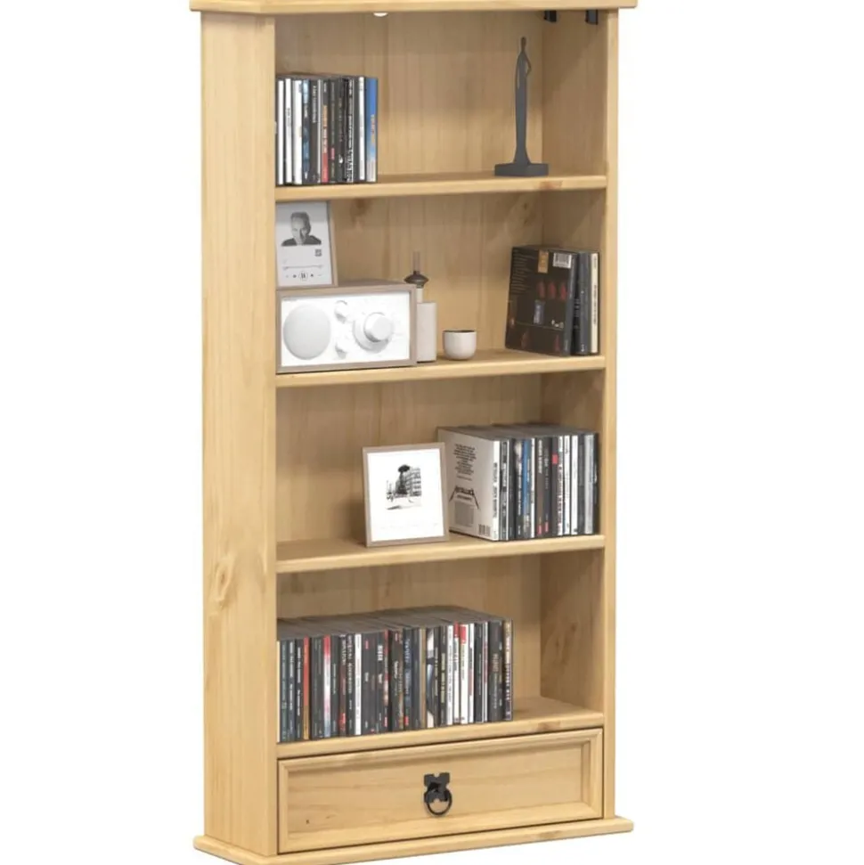 vidaXL reol Corona 52x17,5x103 cm massivt fyrretræ
