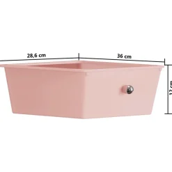 vidaXL rullebord med 4 skuffer plastik pink