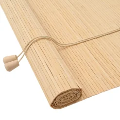 vidaXL Rullegardin med gardiner Natur 60 x 160 cm Bambus