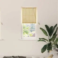 vidaXL Rullegardin med gardiner Natur 60 x 160 cm Bambus
