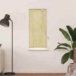 vidaXL Rullegardin med gardiner Natur 60 x 160 cm Bambus