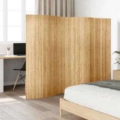vidaXL rumdeler bambus bredde 250 cm højde 165 cm naturfarvet